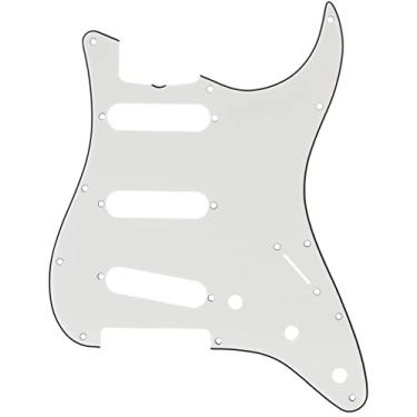 Imagem de Fender Puro Vintage Pickguard, Stratocaster '65 com entalhe de varão de treliça, 11 furos - casca de ovo 3 camadas