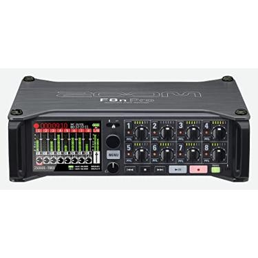 Imagem de Zoom Gravador/mixer profissional F8n Pro, áudio para vídeo, gravação de 32 bits/192 kHz, gravador de 10 canais, 8 entradas XLR/TRS, código de tempo, modo Ambisonics, alimentado por bateria, dois