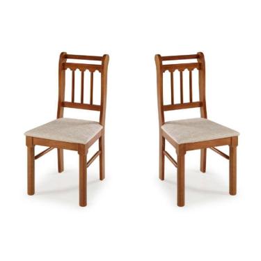 Imagem de Kit 2 Cadeiras Em Madeira Maciça Mv Outlet Mel