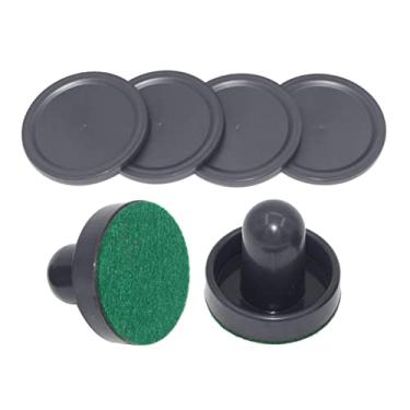 Imagem de Vaveren Pás E Discos de Air Hockey, Tamanho Pequeno para Adultos Infantis, Acessórios de Substituição para Empurradores de Alças de Gol Excelentes para Mesas, Preto