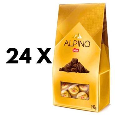 Imagem de Kit Chocolate Bombom Alpino Bag Nestlé - 24Cx C/ 195G Cada