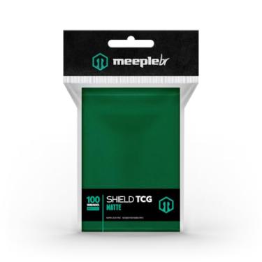 Imagem de MeepleBR, Shield TCG Matte - Verde, Plástico para Proteção de Cartas