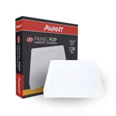 Imagem de Painel Plafon LED 12W de Sobrepor Quadrado 17cm, Bivolt, 3000k Branco Quente, Avant
