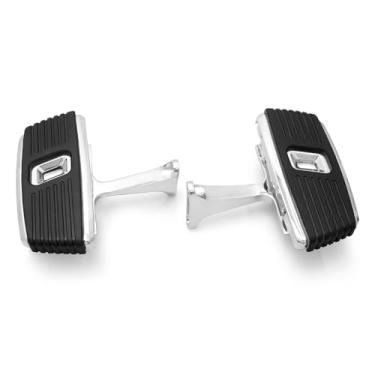 Imagem de Kahuna Placa de piso de passageiro para Harley Touring Road Street Glide Road King Electra Glide CVO Placa de piso cromada de borracha 1993-2023