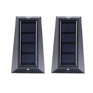 Imagem de Lâmpada de parede solar, automática com temperatura de duas cores IP65 à prova d'água com sensor solar LED para jardim para quintal