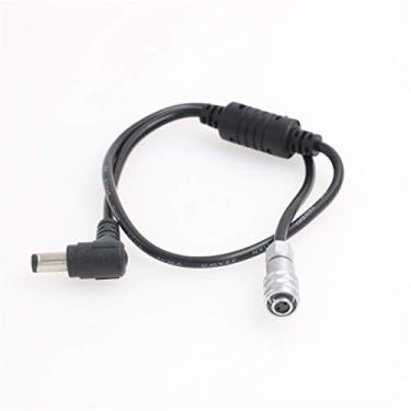 Imagem de SZRMCC Cabo de alimentação DC 5,5 x 2,5 para BMPCC 4K/6K Weipu SF610 2 pinos conector fêmea 12v cabo de alimentação para câmera Blackmagic Pocket Cinema 4K (cabo reto, ângulo direito CC 2,5 mm)