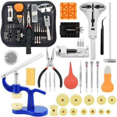 Imagem de Kit de reparo de relógio Junp, conjunto de ferramentas de reparo de pinos de correia de relógio, kit de ferramentas de substituição de bateria de relógio com estojo de transporte