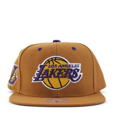 Imagem de Boné Mitchell & Ness Wheat Tc Snapback Los Angeles Lakers Caramelo