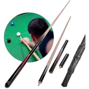 Imagem de Taco de sinuca, bolas de sinuca, bastões de taco de bilhar 3/4 articulados, bilhar, sinuca, mesas de sinuca, peças de taco de bilhar de bordo canadense (pontas de 9,5 mm, taco de sinuca + balde)