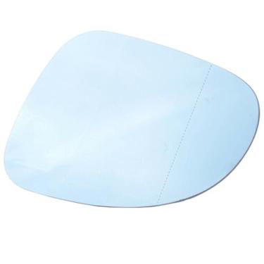 Imagem de RAGBUSCLE Vidro de espelho lateral aquecido com placa traseira, vidro retrovisor elétrico, compatível com VW GOLF/GTI 2005-2009 MK5 compatível com Skoda SUPERB, azul com linha (lado direito do