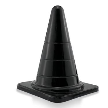 Imagem de Plug Anal Gigante em PVC Flexível Formato de Cone Reto P 20 x 10cm Preto