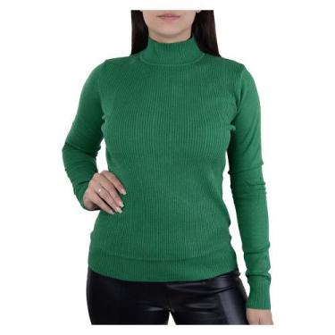 Imagem de Blusa Feminina Facinelli Tricot Verde Escuro - 651096