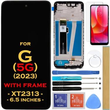 Imagem de Substituição de tela LCD sensível ao toque digitalizador com moldura para Motorola Moto G 5G 2023 XT2313 XT2313-3 XT2313-4 XT2313-6 6,5 polegadas