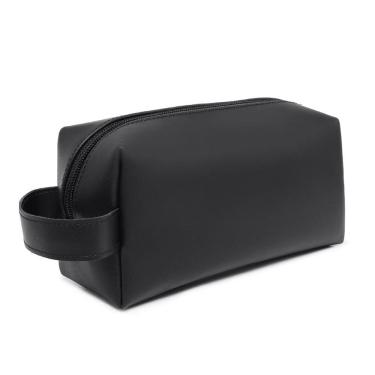 Imagem de Necessaire Organizadora Grande Espaçosa Couro Fossil Premium Resistente Forro Impermeavel Ziper