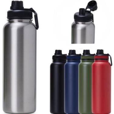 Imagem de Garrafa Térmica Inox 1,2 Litros Squeeze Academia Agua Gelada (Inox)