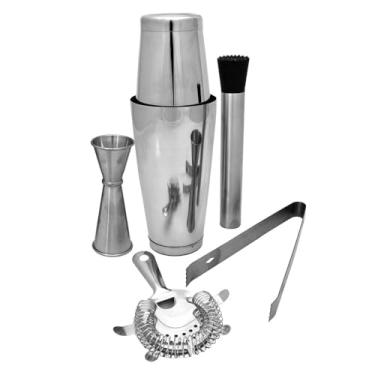 Imagem de Jogo de 5 Pc Coqueteleira Boston de Inox 550Ml Fracalanza - Full Fit