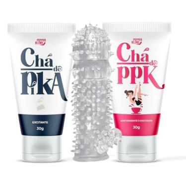Imagem de Kit Cha de PPK Excitante Adstringente Aperta Vagina Pika Engrossa Aumenta Retarda e Capa Peniana com Saliencia