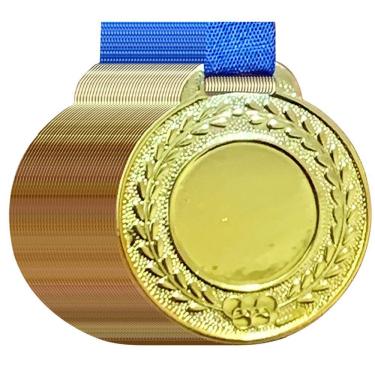 Imagem de Kit 30 Medalhas Centro Liso Personalizar 3,5 Cm Premiação ouro