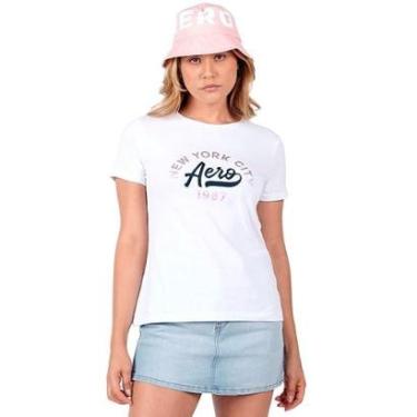 Imagem de Camiseta Aeropostale Silkada Branca Feminina-Feminino