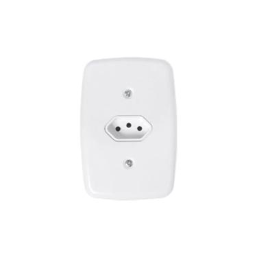 Imagem de Tomada 2P+T 20A 250V com placa branca