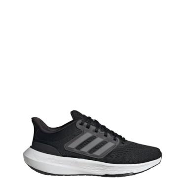 Imagem de adidas Tênis de corrida feminino Ultrabounce, Preto/branco/preto (largo), 6 Wide