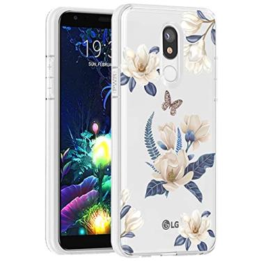 Imagem de Vokuha Capa protetora para LG K40/K12 Plus/X4 2019/Solo LTE/Harmony 3/Xpression Plus 2 para meninas e mulheres, capa protetora traseira de borracha TPU macia à prova de choque para LG K40 (flor