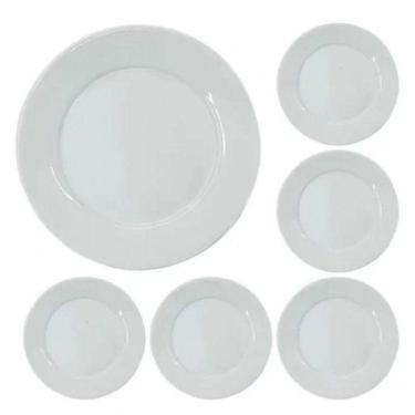 Imagem de Conjunto 12 Pratos Rasos Porcelana 24,5cm Bar Hotel Germer