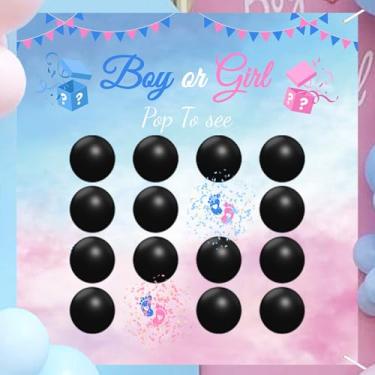 Imagem de Gênero Reveal Party Ideas Kit de Jogo de Tabuleiro Balão Revelação de Gênero Pop Dart Jogo de Tabuleiro para Bebês Gênero Revelar Confetes Azul Rosa Gênero Revelar Balões Jogo para Menino ou Menina