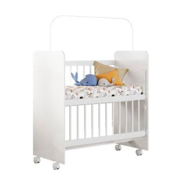 Imagem de Mini Berço Bed Side Com Colchão Doce Amor Grade Móvel - Lipelar