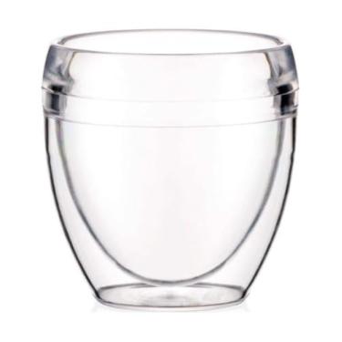 Imagem de Bodum Copo de plástico de parede dupla Pavina de 227 g, sem BPA, conjunto de 6, transparente