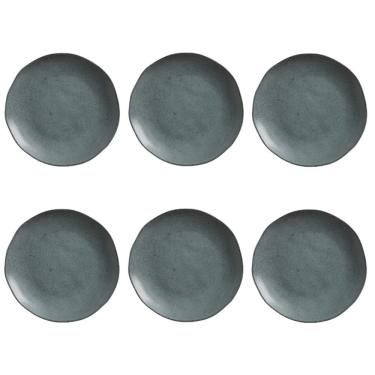 Imagem de Conjunto de Pratos Rasos 06 Peças Orgânico Petroleum Porto Brasil