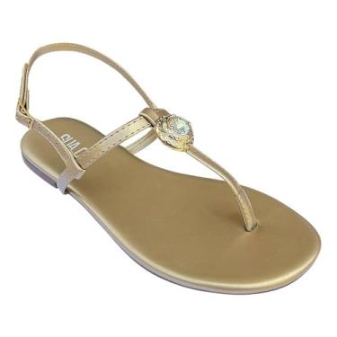 Imagem de Sua Cia, Sandália Rasteira Fem Sua Cia Metalizado Dourado 8358.15652 Tamanho:40;Cor:Dourado