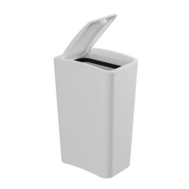 Imagem de LIxeira plastica com tampa click 8 litros branca Astra - LTC2BR1