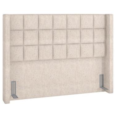 Imagem de Cabeceira Cama Box Casal 140cm Pisa P02 Linho Cru - Mpozenato, Cru, 32
