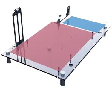 Imagem de Capa de computador de estrutura aberta de bancada de teste de PC, suporte para placas-mãe ATX/M-ATX/ITX, moldura de vidro orgânico transparente, design de dissipação de calor retangular, suporte de