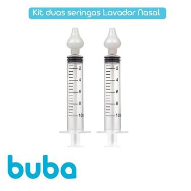 Imagem de Kit com 2 Seringas para Lavagem Nasal do Bebê Lavador Nasal - Buba