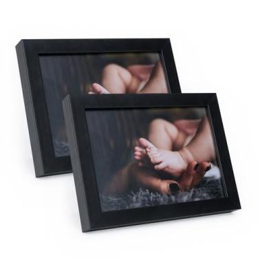 Imagem de Kit 2 Porta Retrato 15x21 C/ Vidro Fotografia Decorações De Mesa e Par