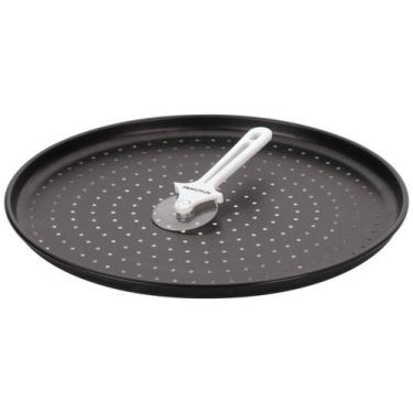 Imagem de Forma para Pizza Antiaderente com Cortador - Multiflon Gourmet Forno 8