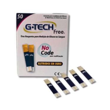 Imagem de Tiras de Glicose Free 1 Caixa com 50 Unidades G-tech - Accumed G-Tech