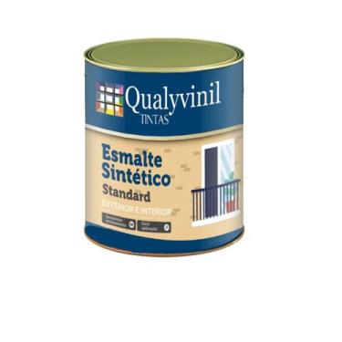 Imagem de Tinta Esmalte  Para Madeiras  Metais  Branco Acetinado Qualyvinil 900 