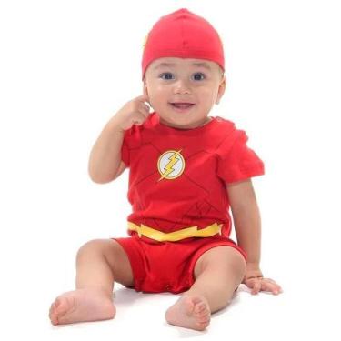 Imagem de Fantasia do Flash Body Bebe Temático Mesversário - Sulamericana, G 6 -