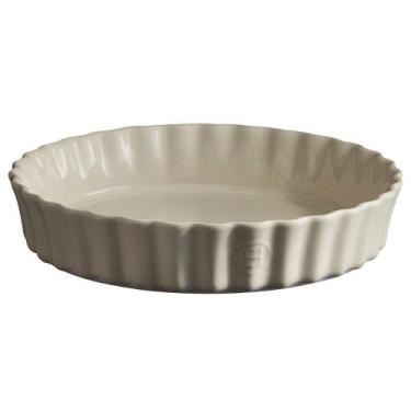 Imagem de Travessa Redonda Canelada Cerâmica 24Cm Areia Emile Henry