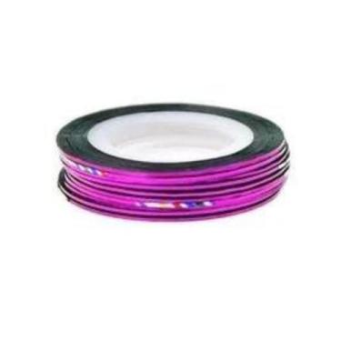 Imagem de Fitilho para decoração de Unha Autoadesivo Alongamento Roxo - Shopmicr