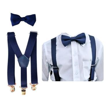 Imagem de Kit Suspensório E Gravata Borboleta Juvenil Criança 10 a 16 Anos - MCO
