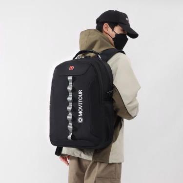 Imagem de Mochila Unissex Notebook com Cadeado, Entrada para USB/ Fone de ouvido