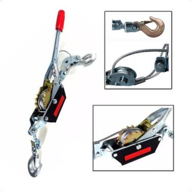 Imagem de Guincho Manual Mini Tirfor Com Catraca Max 2T Cargas Carros - EDA