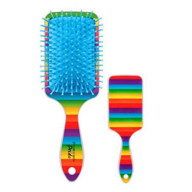 Imagem de Escova De Cabelo Raquete Uso Diário Coleção Pride Marco Boni, Azul