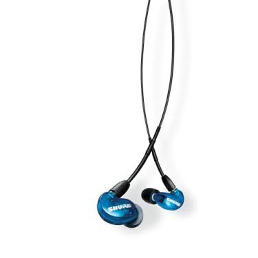 Imagem de Fone de ouvido com fio Shure AONIC 215, som nítido, driver único, intra-auricular, cabo removível, qualidade durável, compatível com Apple e Android, azul