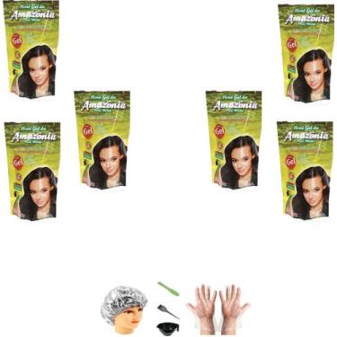 Imagem de Divina Dama Hene em Gel Preto Medio 06x180gr Amazonia Pouch + Kit Inco