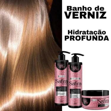Imagem de Kit Safira 300ml Lizz ante Hidratação Profunda Combate Frizz e Pontas 
